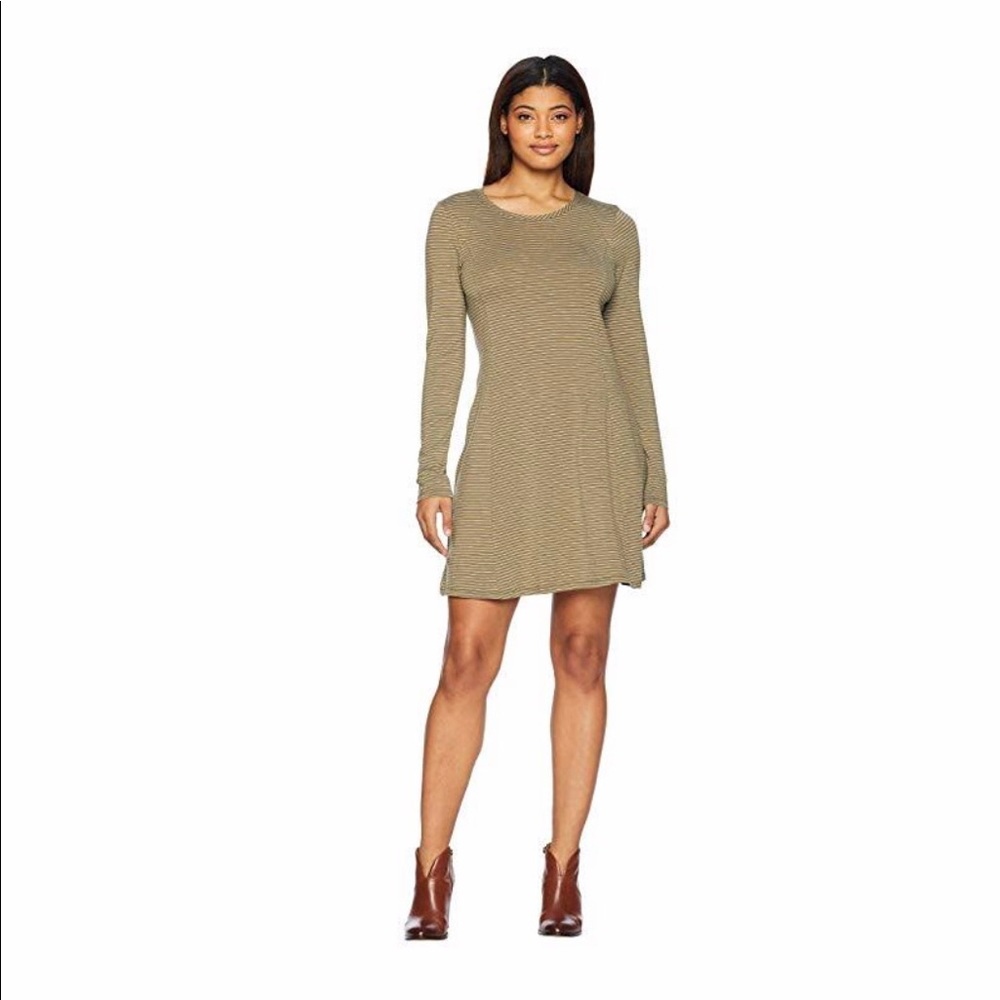 Toad&Co Tan Midi Dress Elegant and Versatile